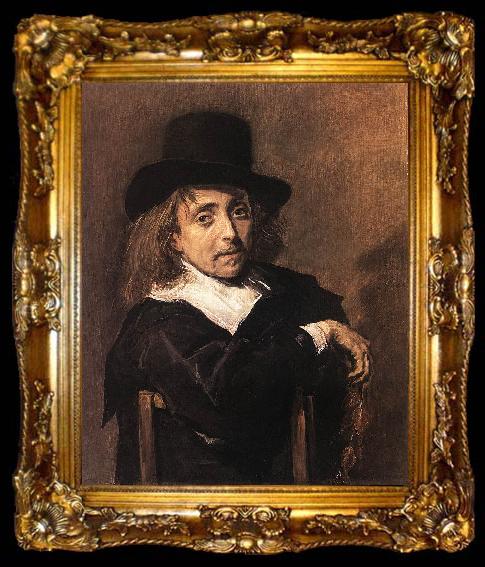 framed  HALS, Frans Seated Man Holding a Branch, ta009-2